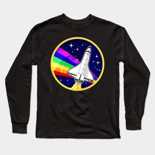 NASA Rainbow Pride Spaceflight Badge Long Sleeve T-Shirt